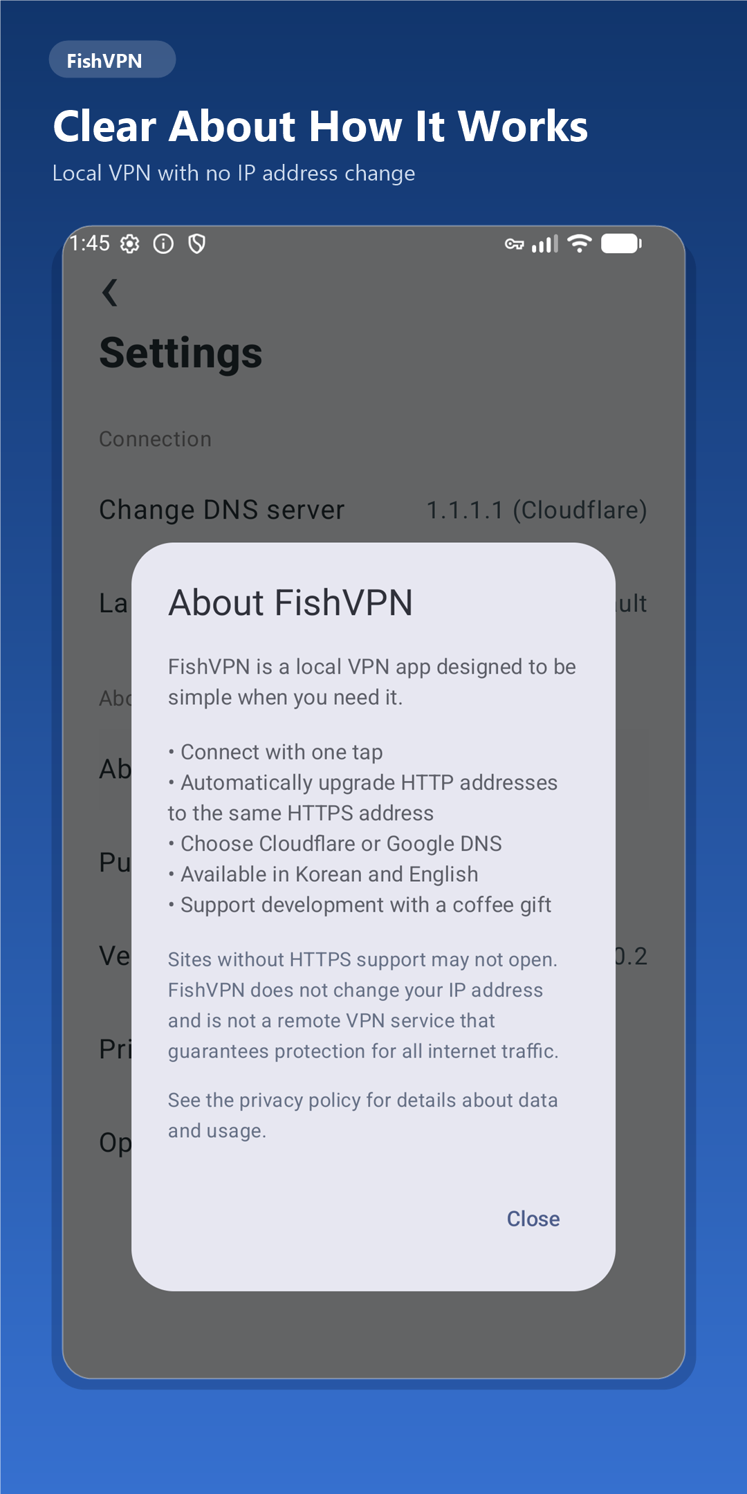 FishVPN: HTTPS First 앱 화면 5
